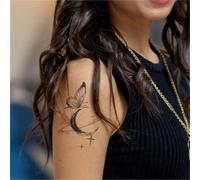Butterfly-themed Herbal Temporary Tattoos For Women, Realistic, Non-reflective, Waterproof, Long-lasting 2 Weeks, Fake Tattoos