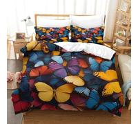 Butterfly Three-dimensional Printing Bedding Comforter Set Butterfly Bed Cover Superior Microfiber Pillow Slip Included Soft-to-the-touch And Manageable Super King(260x220cm)