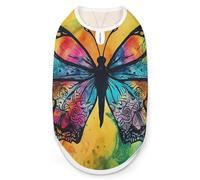 Butterfly Tie Dye Dog Shirt Quick Dry Breathable Pet T-Shirt Soft Stretchy Sleeveless Vest Dog Apparel XL
