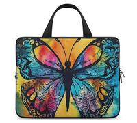 Butterfly Tie Dye Laptop Bag Durable Laptop Sleeve Water-Resistant Notebook Bag for Computer Or Tablet