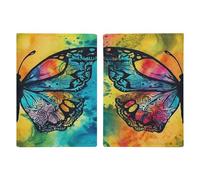 Butterfly Tie Dye Passport Card Holder Travel Passport Covers Case Pu Passport Book Cover Passport Wallet Cover Case Passport Protective Cover Unisex Passport Protector, style, 20.3x13.8cm