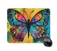Butterfly Tie Dye Square Mouse Pad Portable Computer Mousepad with Non-Slip Rubber Base 20 * 25cm Ultra-Thin Gaming Mouse Mat for Computer Laptop Office Desk Accessories