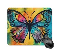 Butterfly Tie Dye Square Mouse Pad Portable Computer Mousepad with Non-Slip Rubber Base 25 * 30cm Ultra-Thin Gaming Mouse Mat for Computer Laptop Office Desk Accessories