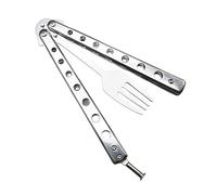 Butterfly Trainer Spoon - Stainless Steel Folding Spoon Butterfly Training