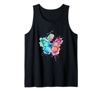 Butterfly Transformation Autism Rainbow Splash Tank Top