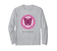 Butterfly - Transformation Hope Rebirth (Mandala Graphic) Long Sleeve T-Shirt