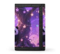 Butterfly Trifold Wallet Front Pocket Coin Purse - Slim Credit Card Holder for Men & Women, cartoon panda, One Size, Classic