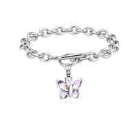 Butterfly Urn for Human/Pet Ashes Stainless Steel Adjustable Cremation Urn Keepsake Memorial Bangle-E