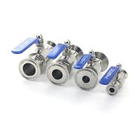 Butterfly Valve 304 SS Sanitary Solenoid Valve Tri-Clamp 50.5mm Ferrule for Homebrew Diary 19-51mm 1Pcs(51mm x Ferrule 50.5)