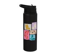 Butterfly Vintage Collage Gardener Stainless Steel Insulated Water Bottle