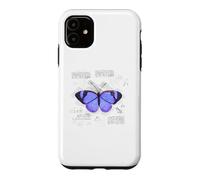 Butterfly Vintage Retro Blueprint Lepidopterology Gift Case for iPhone 11