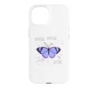 Butterfly Vintage Retro Blueprint Lepidopterology Gift Case for iPhone 15