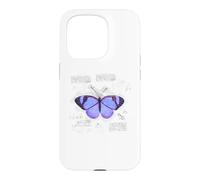 Butterfly Vintage Retro Blueprint Lepidopterology Gift Case for iPhone 15 Pro