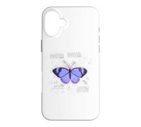 Butterfly Vintage Retro Blueprint Lepidopterology Gift Case for iPhone 16 Plus