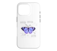 Butterfly Vintage Retro Blueprint Lepidopterology Gift Case for iPhone 16 Pro