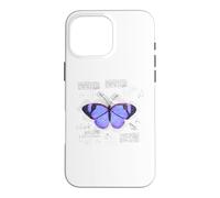 Butterfly Vintage Retro Blueprint Lepidopterology Gift Case for iPhone 16 Pro Max