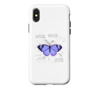 Butterfly Vintage Retro Blueprint Lepidopterology Gift Case for iPhone X/XS