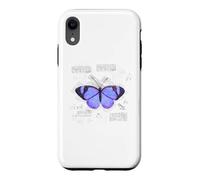 Butterfly Vintage Retro Blueprint Lepidopterology Gift Case for iPhone XR