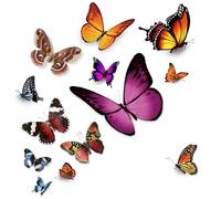 Butterfly Vinyl Car Stickers, Butterflies Insect Scratch Cover Waterproof Bumper Decals for Automotive, Motorcycle, Helmet, Luggage, Window, Wall, Home Decor, Easter (Type A)