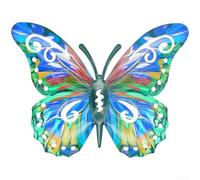 Butterfly Wall Decor Set Constructed From Metal For Outdoor For Garden Fence Patio Yard Applications With Rustic Style And Iron Strength(C)