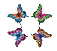 Butterfly Wall Decoration - Colourful Realistic Folding Metal - Outdoor Decoration in the Shape of Dragonfly | For Home Living Room Patio Fence Porch Balcony Yard Garden Posterior