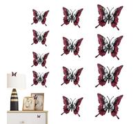 Butterfly Wall Stickers, Skeleton Flower Decoration, 3D Window Butterfly Decals Halloween Decoration for Bedroom Furniture Dorm Wedding Home Birthday Daily Living Room