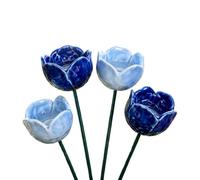 Butterfly Watering Station 4 Pieces Flower Handmade Mini Ceramic Feeder