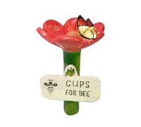 Butterfly Watering Station - Flower Shaped Bee Feeder Drinking Cups,Hygienic Thirsty Pollinators Feeder Colorful Butterfly Cups for Lawn Driveway Farm Patio
