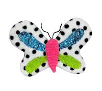 Butterfly Weighted Lap Pad, Tactile Sensory Pad with Soft Plush Fabric, Ribbed Texture, Sequins & Interactive Antennae, Lap Cushion, 67 x 42 x 7cm