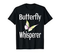 Butterfly Whisperer Lover Butterflies Gardener Gardening T-Shirt, Men, Black, Large