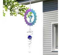 Butterfly Wind Chimes,Garden Wind Spinners | Ball Spiral Tail Butterfly Sculptures,5.91 Inch Stainless Steel Wind Catcher Spinner for Vent Decoration