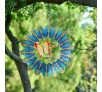 Butterfly Wind Spinner for Yard and Garden, 7.09x7.09 in 3D Hanging Stabilizer Stainless Steel Butterfly Gift Magical Metal Windmill for Wife Mother Women Wind Sculptures for Decor Outdoor & Indoor