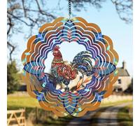Butterfly Wind Spinners Metal Hanging Wind Spinner for Outdoor & Indoor Decorations, 30cm 3D Wind Spinner for Ornament Gifts (Yellow)