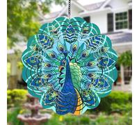Butterfly Wind Spinners Metal Hanging Wind Spinner for Outdoor & Indoor Decorations, 30cm 3D Wind Spinner for Ornament Gifts (Multicolor)