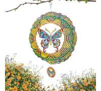 Butterfly Wind Spinners Outdoor,Rustic Porch Decor Metal Art | Hangable Wind Sculpture Spinners,for Yard Patio Porch Backyard Courtyard Balcony Housewarming Birthday