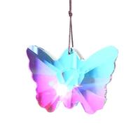 Butterfly Window Prism - Crystal Rainbow Pendant, Sun Catcher for Car, Iridescent Decoration for Wedding Decoration with Rainbow Light Effects for Home and Car Interior