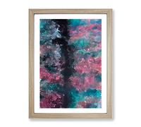 Butterfly Wing Abstract Framed Print for Living Room Bedroom Home Office Décor, Wall Art Picture Ready to Hang, Oak A4 Frame (34 x 25 cm)