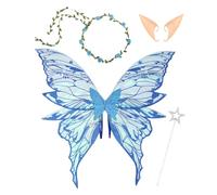 Butterfly Wing For Girls - Angel Wings Cladding Costume With Fairy Tablets And Ears | Costume Has Developed For Optimal Fit In Appearances Of The Birthday Scene
