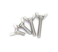 Butterfly Wing Screws 1/2/3/5Pcs M3 M4 M5 M6 M8 M10 M12 Stainless Steel Hand-Tighten Toolless Adjustable Butterfly Wing Head Thumb Screw(8mm,1pcs M10)