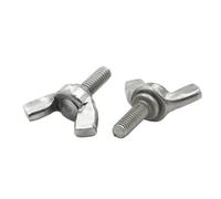 Butterfly Wing Screws 1/2/ 5pcs M3 M4 M5 M6 M8 M10 M12 A2-70 304 Stainless Stee Butterfly Bolt Wing Thumb Screw Claw Hand Tighten(20mm,M3 x5pcs)