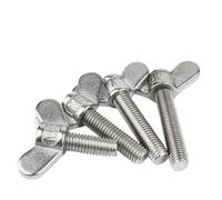 Butterfly Wing Screws 1pc Butterfly Screw M4 M5 M6 M8 M10 M12 M14 M16 304 Stainless Steel Wing Head Thumb Screws(80mm,M4(1pcs))