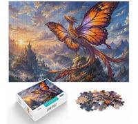 Butterfly-winged Dragon Soaring Through the S Jigsaw Puzzle, 1000 Piece | For festive leisure at home: Adult jigsaw puzzle with 1000 pieces offers adults a patient challenge for colder days.