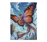Butterfly winged Dragon Soaring Through The Sky Jigsaw Puzzle, 300 Piece