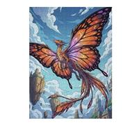 Butterfly winged Dragon Soaring Through The Sky Jigsaw Puzzle, 500 Piece