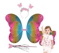 Butterfly Wings | Butterfly Hair Hoop,Fairy Wand Costume Accessory Wings Hair Hoop Wand for Toddler Kids Cosplay Festival Dress Up