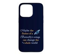 Butterfly wings can change the world hand-drawn illustration Case for iPhone 15 Pro Max