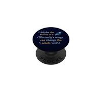 Butterfly wings can change the world hand-drawn illustration PopSockets Adhesive PopGrip