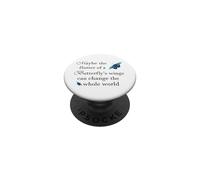 Butterfly wings can change the world hand-drawn illustration PopSockets Adhesive PopGrip