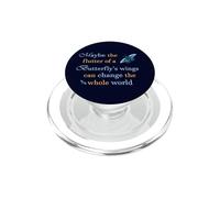 Butterfly wings can change the world hand-drawn illustration PopSockets PopGrip for MagSafe
