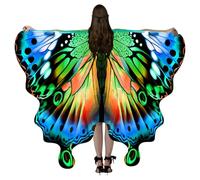 Butterfly Wings Colorful Fancy Shawl, Stylish Role Play Costume | Stylish Masquerade Outfit, Fashion Festival Outfit, Dramatic Performance Cape, Halloween Party Cape, Prop